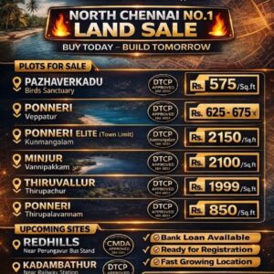 Residential plots in North chennai Ponnery Thirupalaivanam