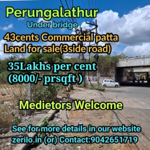 COMMERCIAL PATTA LAND IN PERUNGALATHUR
