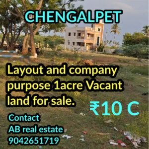 1Acre land for sale in Chengalpet