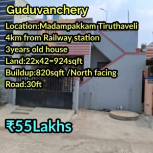 Individual house in Guduvanchery